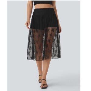 Halara Elegant Black Lace Skirt